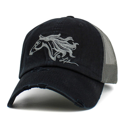 AWST Int'l Lila Vintage Mesh Horse Head Cap