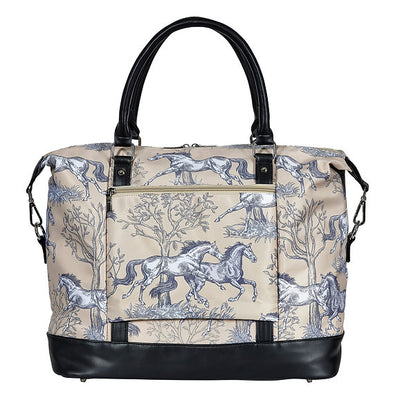 AWST Int'l "Lila" Toile Pattern Travel Bag w/ Tassel