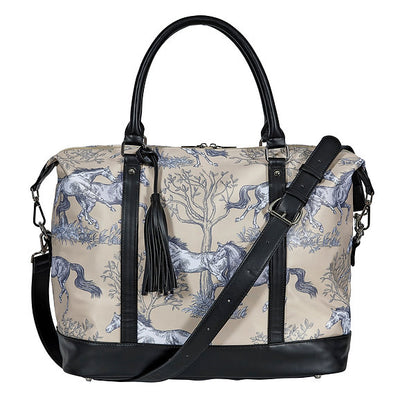 AWST Int'l "Lila" Toile Pattern Travel Bag w/ Tassel