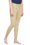 TuffRider Ladies Cotton Lowrise Wide Waistband Knee Patch Breeches_4